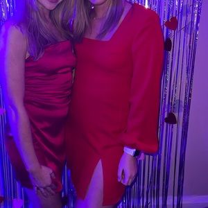 Red Long sleeve dress